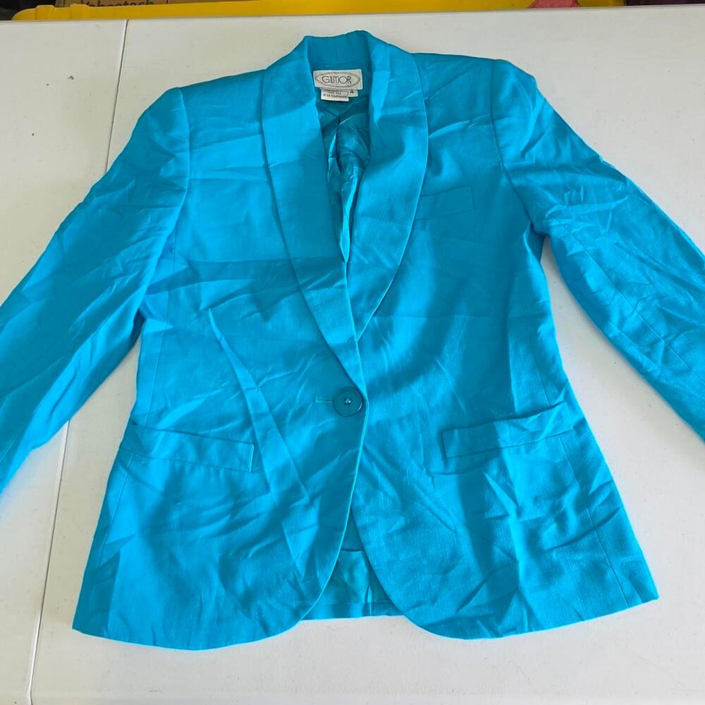 Vintage gilmor turquoise teal blazer